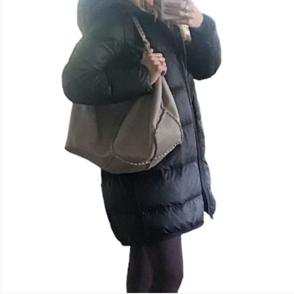 Bottega Veneta Cervo Lavato Deerskin Leather Intrecciatto Trim Hobo Shoulder Bag - Picture 12 of 15